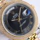 Luxury Replica Rolex Day Date Diamond-Paved Watches in 2-Tone Black Arabic Dial 40mm (3)_th.jpg